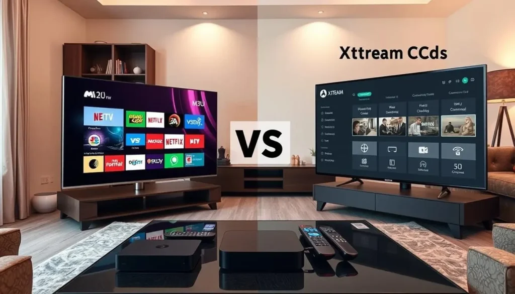 IPTV M3U und Xtream Code im Vergleich auf Smart TVs